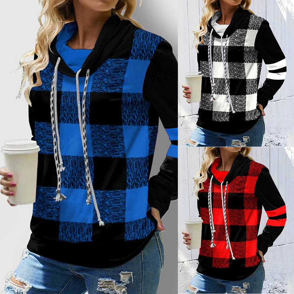 Spring/Autumn Women Hoodie Hooded Tops Long Sleeve Pullover Plaid Printing Fashion Casual Ladies Blouses Tshirt Tee Shirt Hoodie
Spring/Autumn Women Hoodie Hooded Tops Long Sleeve Pullover Plaid Printing Fashion Casual Ladies Blouses Tshirt Tee Shirt Hoodie