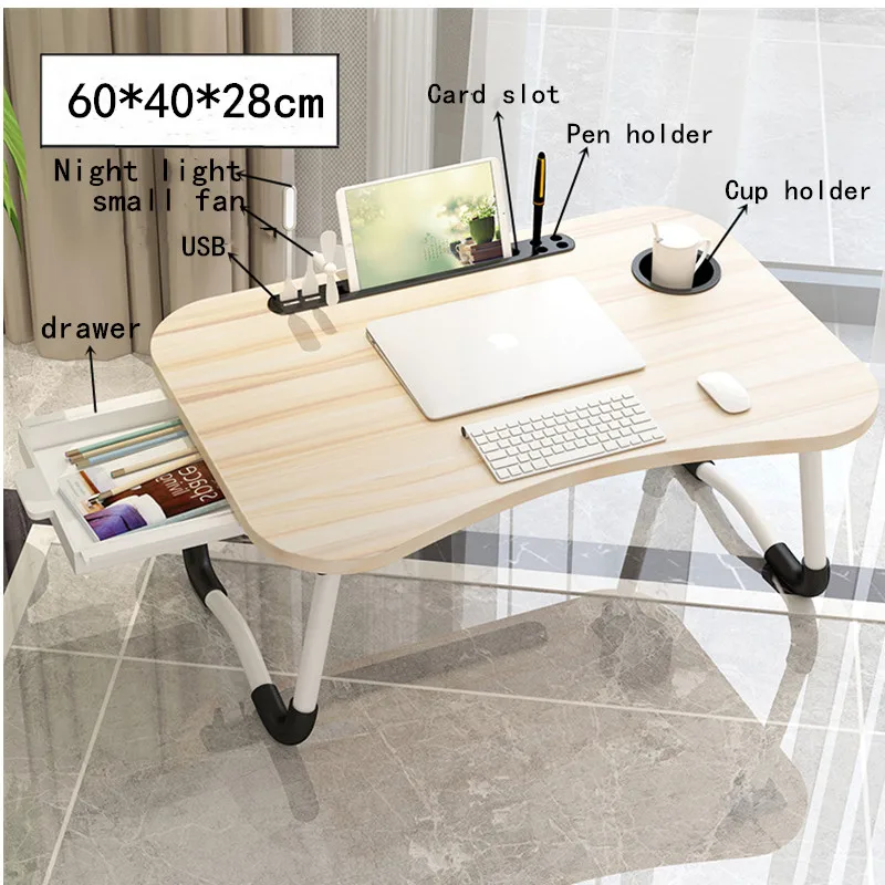 

Домашний Складной Столик для ноутбука для кровати и дивана, портативный компьютерный столик для учебы и чтения, столик-поднос для кровати