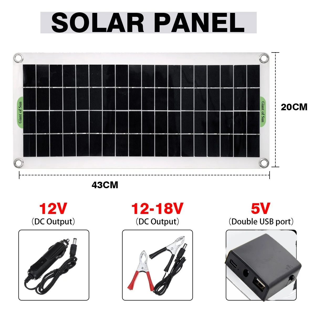 1000W Solar Panel 12V Cell 10A-100A Controller for Phone RV Car MP3 PAD Charger Outdoor Battery Supply | Электроника