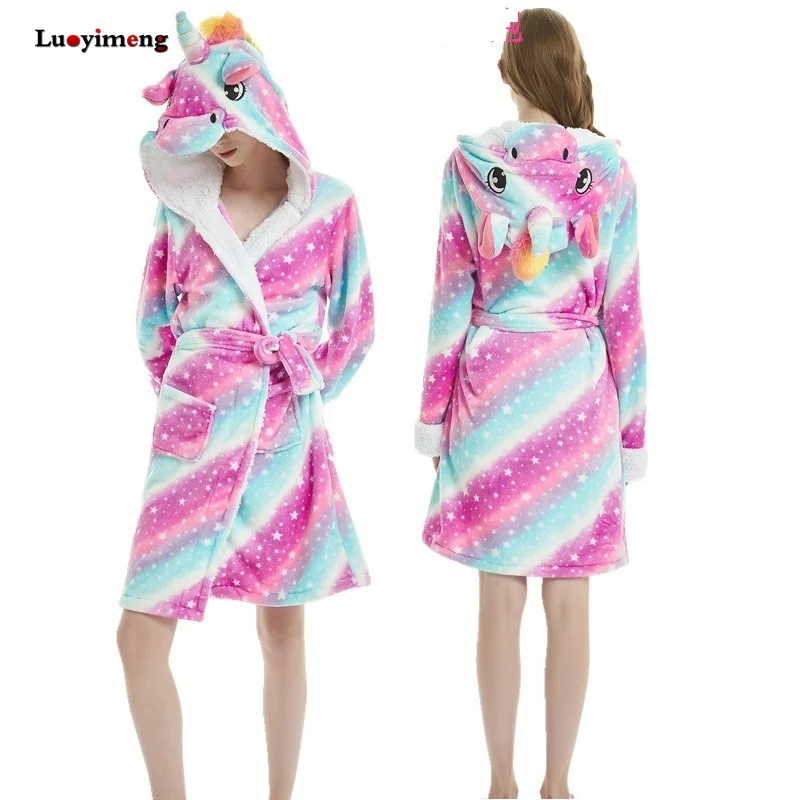 Women Winter Warm Flannel Robe Nightwear Thick Kimono Bathrobe Adults Animal Sleepwear Home Clothes Coral Fleece Dressing Gown
Women Winter Warm Flannel Robe Nightwear Thick Kimono Bathrobe Adults Animal Sleepwear Home Clothes Coral Fleece Dressing Gown