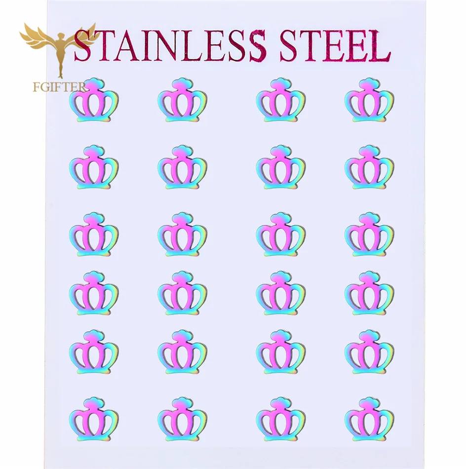 Charming Colorful Earrings Crown Stud Earring for Girls Women Earrings Jewelry Wholesale boucles d oreille femme 2020 tendance
Charming Colorful Earrings Crown Stud Earring for Girls Women Earrings Jewelry Wholesale boucles d oreille femme 2020 tendance