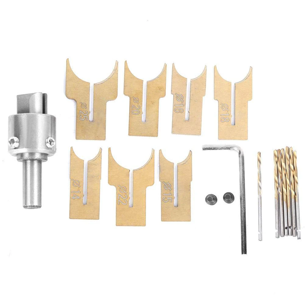 18PCS Wooden Bead Maker Drill Bit Carbide Wood Bead Maker Buddha Beads Drill Bit Milling Cutter Set Woodworking Tools 14-25mm
18PCS Wooden Bead Maker Drill Bit Carbide Wood Bead Maker Buddha Beads Drill Bit Milling Cutter Set Woodworking Tools 14-25mm