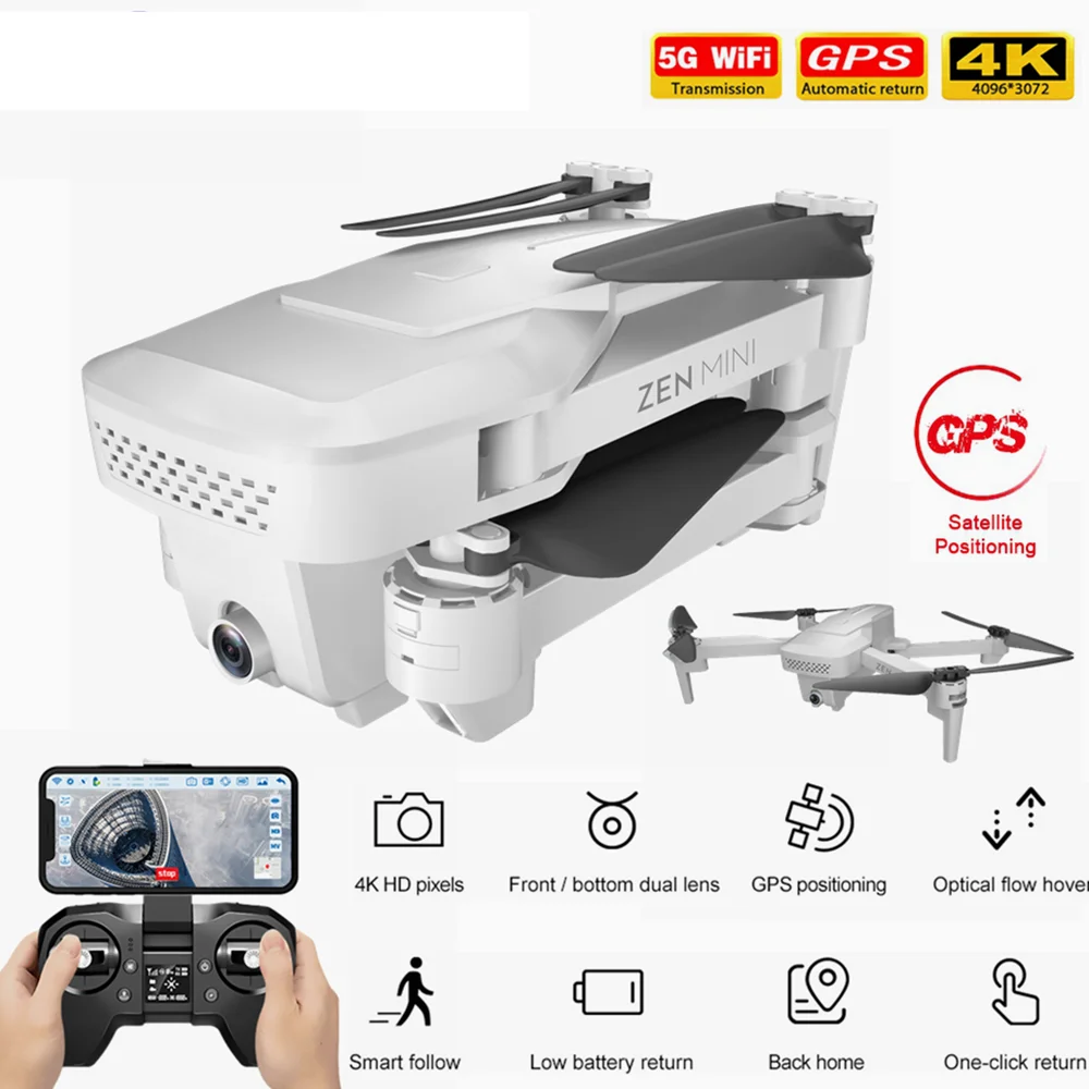 Visuo XS818 Zen Mini GPS Дрон со стандартным Wi Fi FPV 4K HD Двойная камера оптический поток