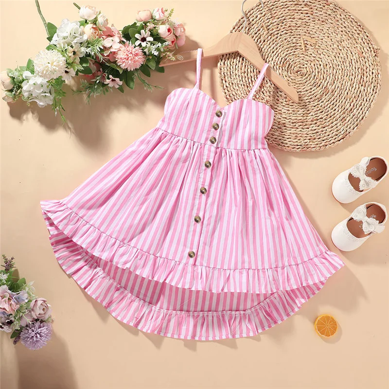 Kids Summer Dress, Heart Print Plaid Turn-Down Collar Sleeveless Jumper Skirt with Buttons for Little Girls
Kids Summer Dress, Heart Print Plaid Turn-Down Collar Sleeveless Jumper Skirt with Buttons for Little Girls