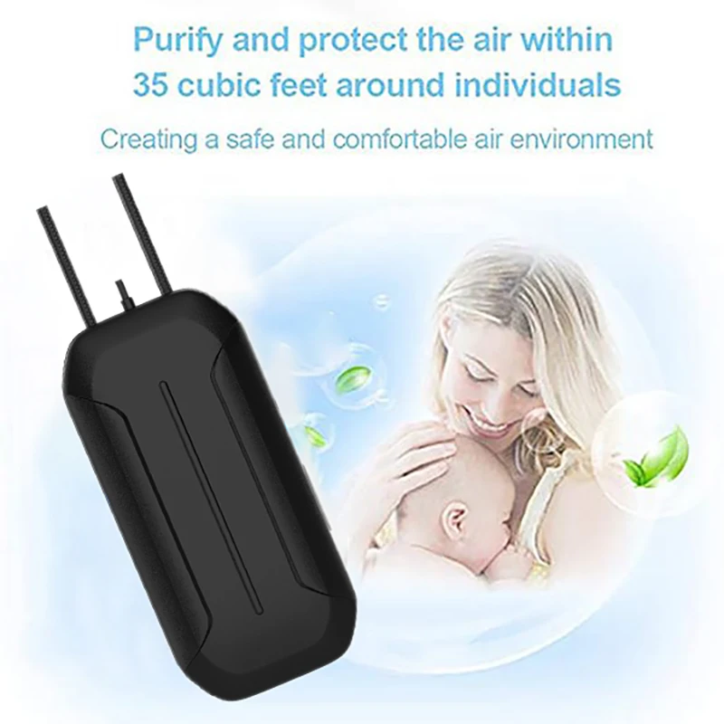 2 Pcs Personal Wearable Mini Portable 580MAh Battery 20 Million Negative Ion Hanging Neck Air Purifier
2 Pcs Personal Wearable Mini Portable 580MAh Battery 20 Million Negative Ion Hanging Neck Air Purifier