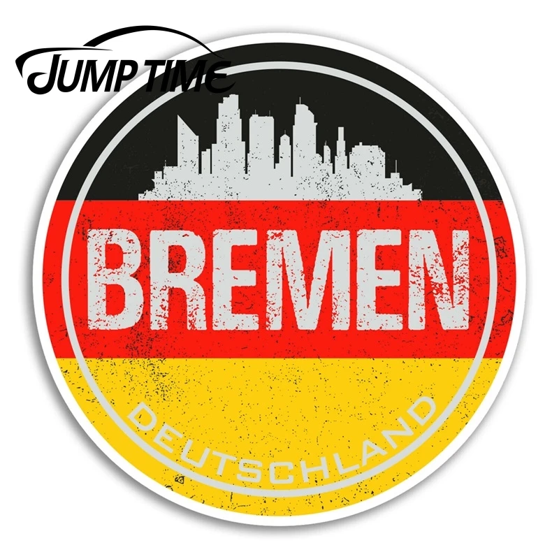 Jump Time Bremen немецкие виниловые наклейки флаг веселая наклейка для ноутбука