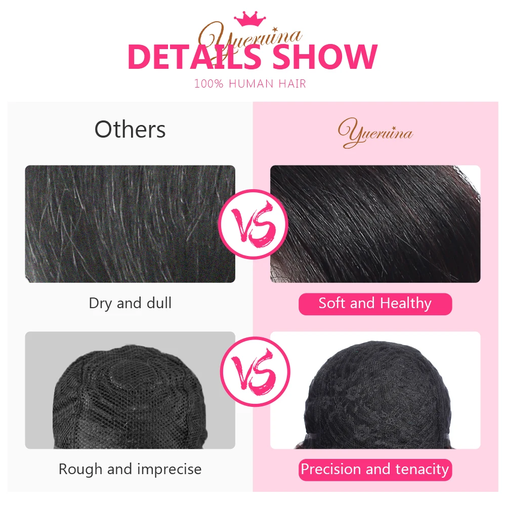 Yueruina Full Machine Human Hair Wigs With Bangs For Women Brazilian Straight Short Wigs With Bangs Human Hair Wigs
Yueruina Full Machine Human Hair Wigs With Bangs For Women Brazilian Straight Short Wigs With Bangs Human Hair Wigs