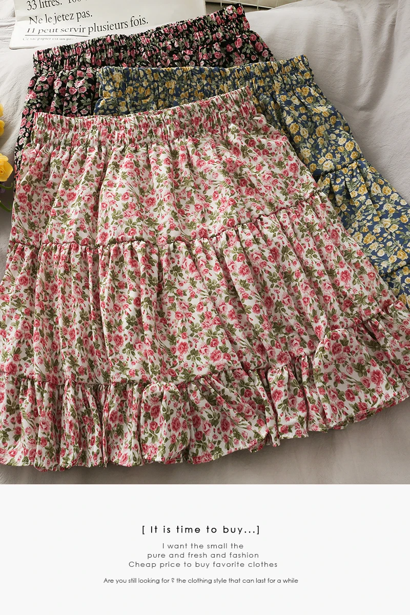 2021 summer sweet printed ruffled stitching bust skirts women with elastic waist mini pleated skirt
2021 summer sweet printed ruffled stitching bust skirts women with elastic waist mini pleated skirt