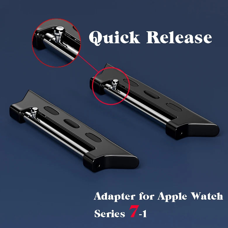 Connector Adapter for Apple Watch Band Series 7/SE/6/5/4/3/2 Quick release Connectors for Iwatch 42/38/45/41mm Stainless Steel
Connector Adapter for Apple Watch Band Series 7/SE/6/5/4/3/2 Quick release Connectors for Iwatch 42/38/45/41mm Stainless Steel