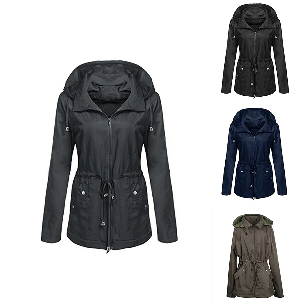 2021 New Women Fashion Narrow Waist Waterproof Autumn Coat Jacket Hooded Windbreaker Top Lightweight Raincoat Outdoor Hiking
2021 New Women Fashion Narrow Waist Waterproof Autumn Coat Jacket Hooded Windbreaker Top Lightweight Raincoat Outdoor Hiking
