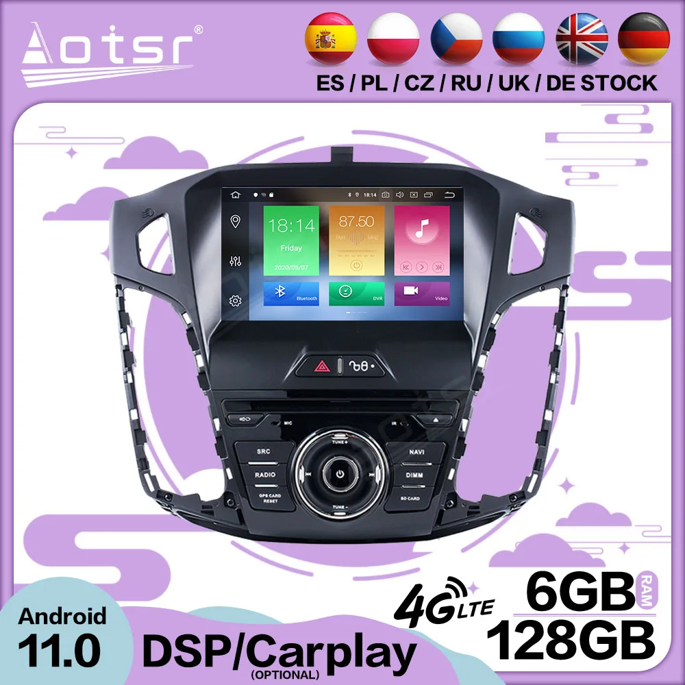 6 + 128G Carplay Android 11 для Ford Focus 2012-2017 Автомобильный мультимедийный GPS экран видеоплеер Радио приемник аудио стерео головное устройство
6 + 128G Carplay Android 11 для Ford Focus 2012-2017 Автомобильный мультимедийный GPS экран видеоплеер Радио приемник аудио стерео головное устройство
