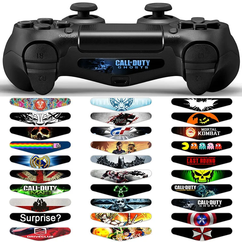 10Pcs For PS4 Controller Skin LED Light Bar Decal Sticker Cover for PlayStation 4 Control ps4 Gamepad Accessories
10Pcs For PS4 Controller Skin LED Light Bar Decal Sticker Cover for PlayStation 4 Control ps4 Gamepad Accessories