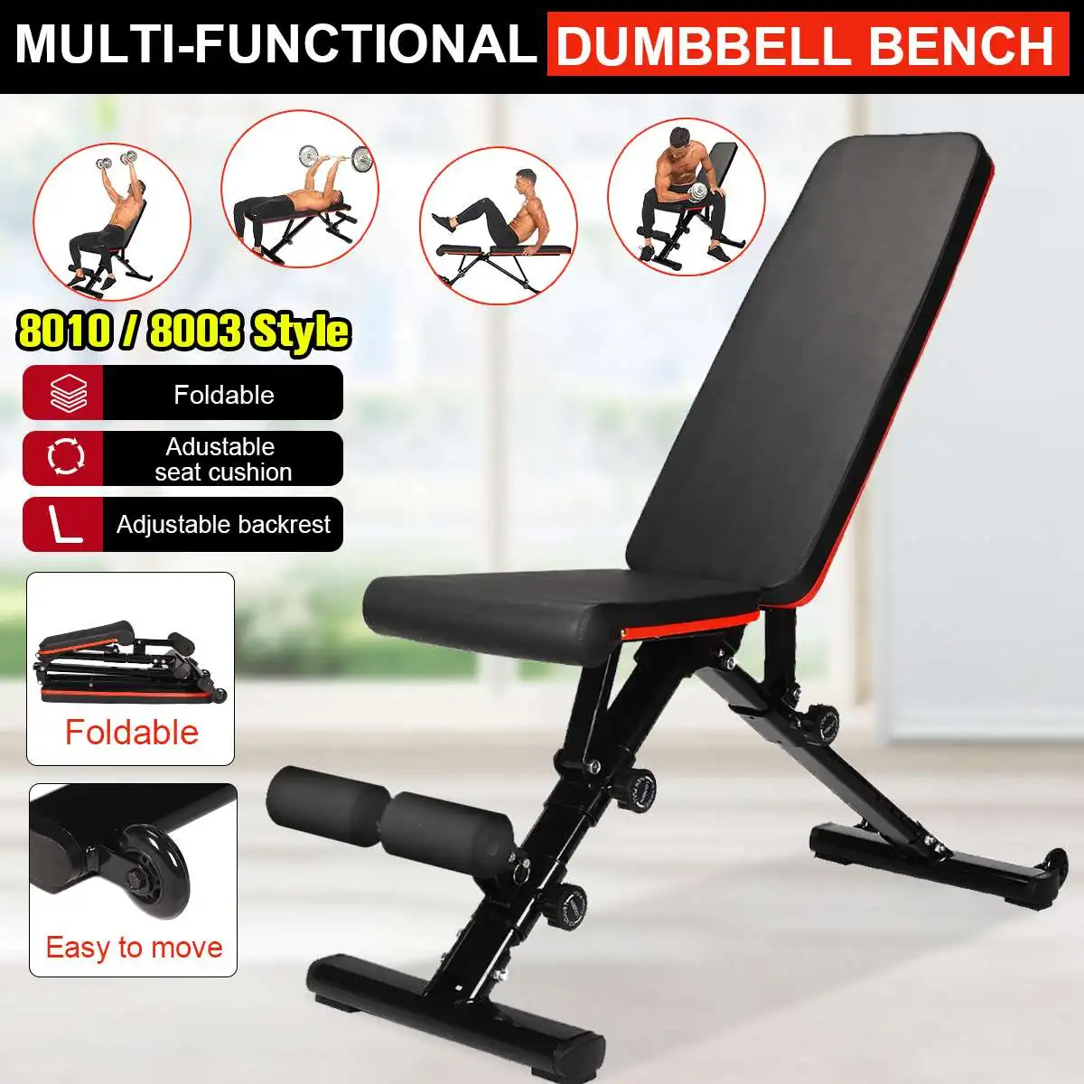 Dumbbell Stool Foldable Incline Sit Up Benches Weight Bench Training Workout Adjustable Home Gym Fitness Equipment Exercise
Dumbbell Stool Foldable Incline Sit Up Benches Weight Bench Training Workout Adjustable Home Gym Fitness Equipment Exercise