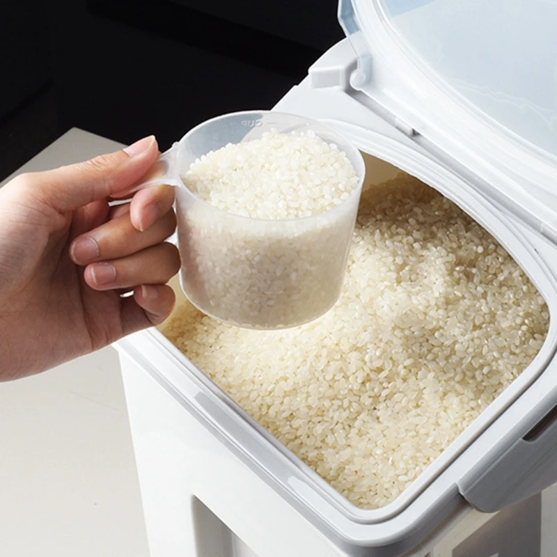 10kg Rice Storage Box with Seal Locking Lid Food Sealed Grain Container Portable Organizer for Kitchen utensils
10kg Rice Storage Box with Seal Locking Lid Food Sealed Grain Container Portable Organizer for Kitchen utensils
