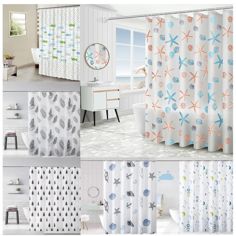Waterproof Shower Curtain Set with 12 Hooks PEVA Children's Bathroom Curtains Kitchen Bath Toilet Mildew Proof Home
Waterproof Shower Curtain Set with 12 Hooks PEVA Children's Bathroom Curtains Kitchen Bath Toilet Mildew Proof Home