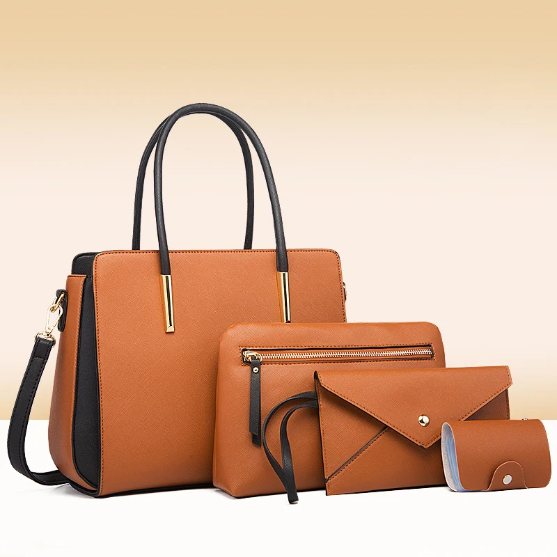 Women's 4Pcs Composite Bag Fashion Shoulder Bags PU Soft Leather Solid Color Zipper Closure Crossbody Bags Female Casual Handbag
Women's 4Pcs Composite Bag Fashion Shoulder Bags PU Soft Leather Solid Color Zipper Closure Crossbody Bags Female Casual Handbag