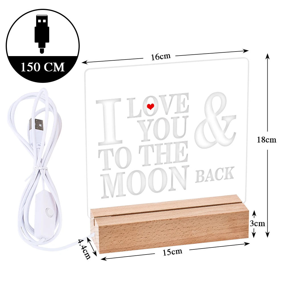 New Usb Led Acrylic Lamp Base Wood Roomtable Decor Night Light Photo Picture Frame Best Gift Decorative Home Decoration Bedroom
New Usb Led Acrylic Lamp Base Wood Roomtable Decor Night Light Photo Picture Frame Best Gift Decorative Home Decoration Bedroom