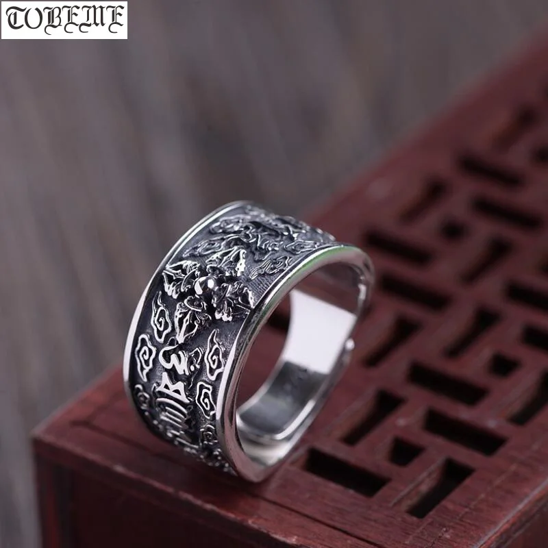Handcrafted 100% 925 Silver Tibetan Six Words Proverb Ring Buddhist Vajra Dorje Ring Good Luck Man Ring Resizable
Handcrafted 100% 925 Silver Tibetan Six Words Proverb Ring Buddhist Vajra Dorje Ring Good Luck Man Ring Resizable