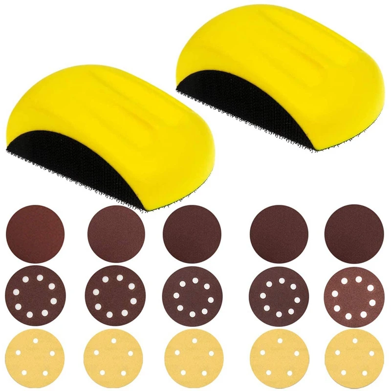 Hand Sanding Blocks, 5 Inch Mouse Hook Backing Plate Sand Pad With 5 Inch Hook And Loop Discs For Wood Furniture
Hand Sanding Blocks, 5 Inch Mouse Hook Backing Plate Sand Pad With 5 Inch Hook And Loop Discs For Wood Furniture