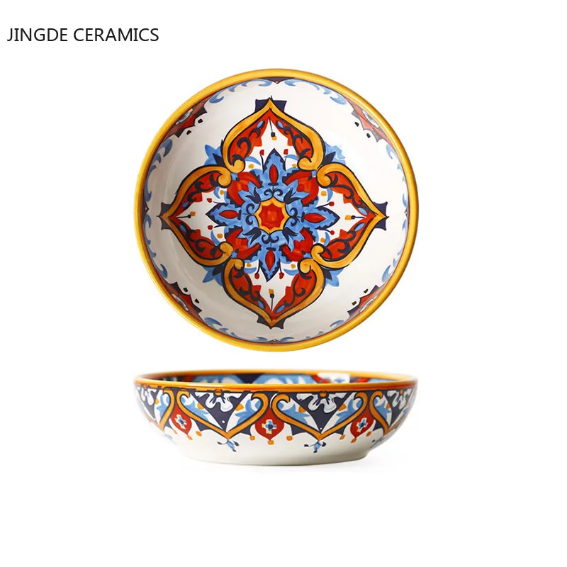 Creative Pattern Ceramic Round Dish Plate Multifunction Breakfast Dish Salad Snack Soup Dishes Kitchen Tableware Supplies
Creative Pattern Ceramic Round Dish Plate Multifunction Breakfast Dish Salad Snack Soup Dishes Kitchen Tableware Supplies