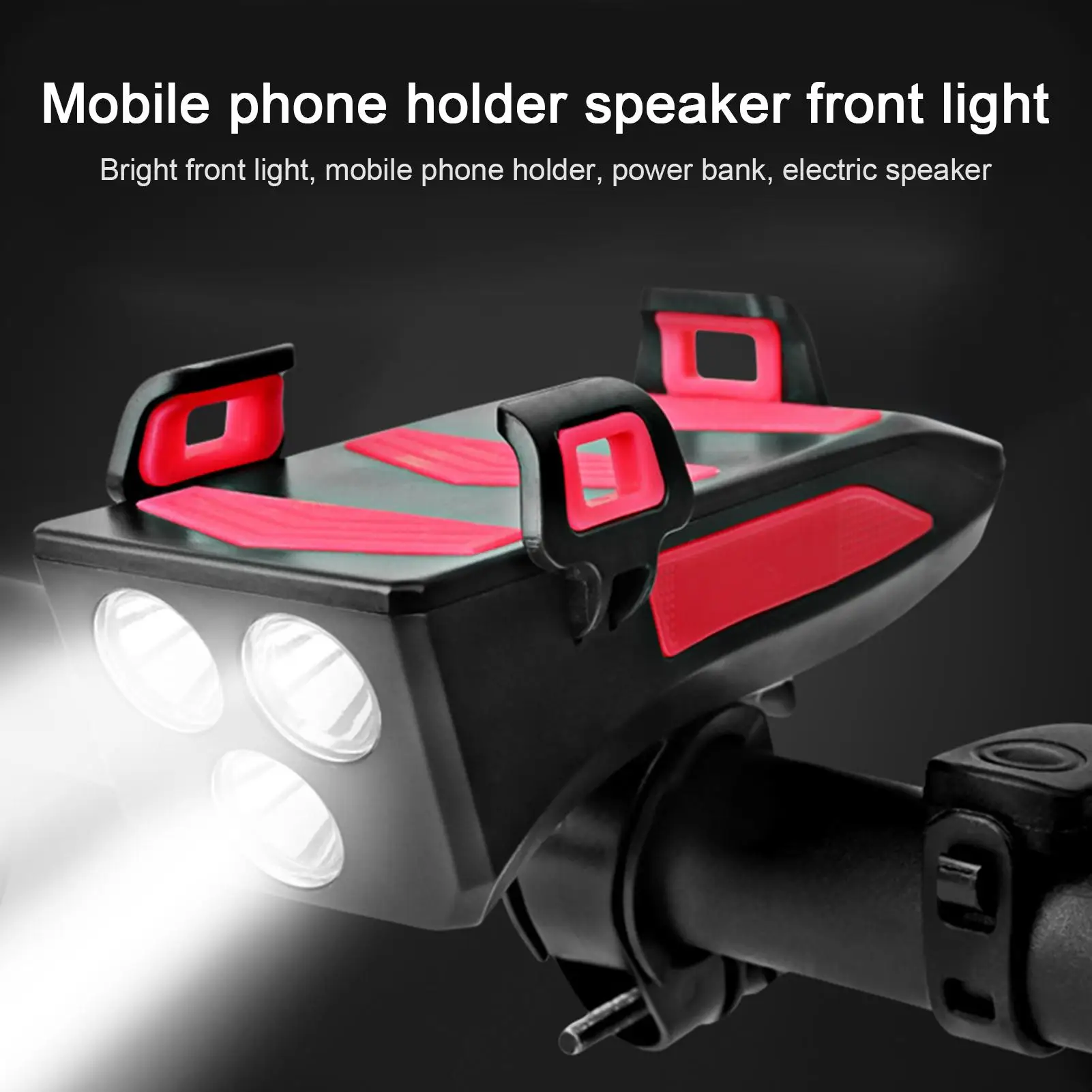 Multi-function Bicycle Light USB Rechargeable LED Bike Head Lamp Bike Horn Phone Holder Powerbank 4 in 1 MTB Cycling Front Light
Multi-function Bicycle Light USB Rechargeable LED Bike Head Lamp Bike Horn Phone Holder Powerbank 4 in 1 MTB Cycling Front Light