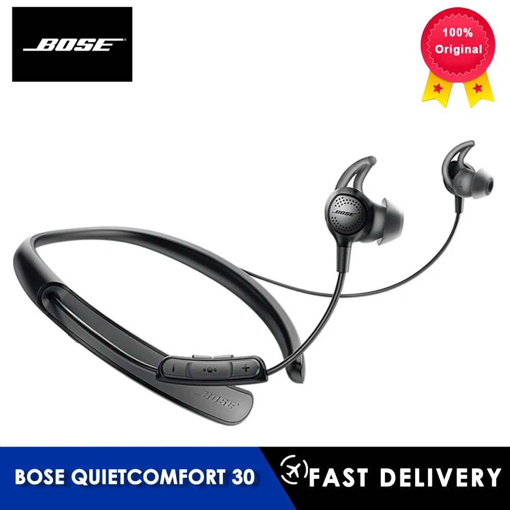 

Беспроводные Bluetooth-наушники Bose QuietControl 30, наушники с шумоподавлением QC30, Спортивная Музыкальная гарнитура, басовые наушники с микрофоном