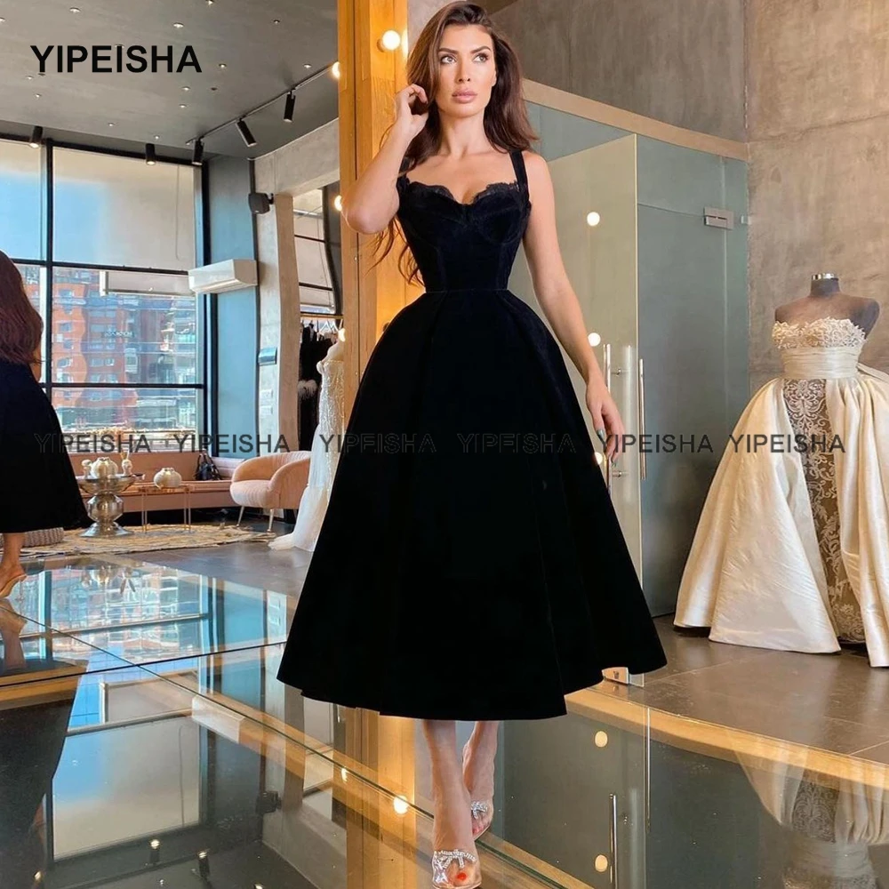 Yipeisha Vintage Tea-length Little Black Dress A-line Velvet Party Dresses Robe de Cocktail Corset Velour Prom Gown
Yipeisha Vintage Tea-length Little Black Dress A-line Velvet Party Dresses Robe de Cocktail Corset Velour Prom Gown