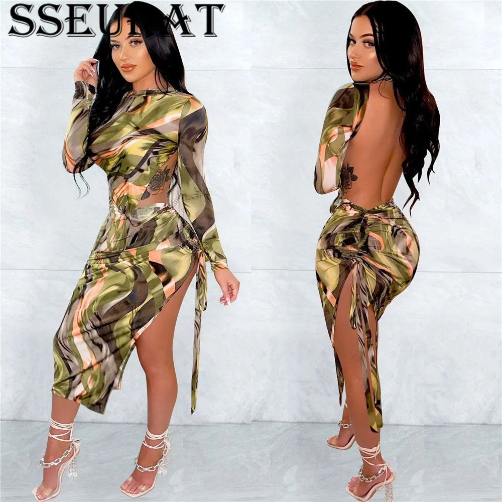 SSEURAT Autumn Women Fashion Backless Long Sleevel Printed Drawstring Bodycon Slim Asymmetric Dress
SSEURAT Autumn Women Fashion Backless Long Sleevel Printed Drawstring Bodycon Slim Asymmetric Dress