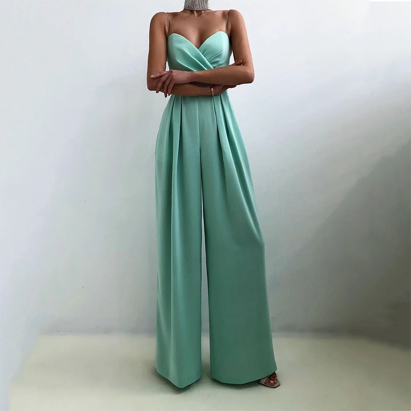 Sexy Elegant Summer Women Jumpsuit Off Shoulder Sleeveless Sling Romper Fashion Casual Office Lady Solid Straight Playsuit Mujer 
Sexy Elegant Summer Women Jumpsuit Off Shoulder Sleeveless Sling Romper Fashion Casual Office Lady Solid Straight Playsuit Mujer