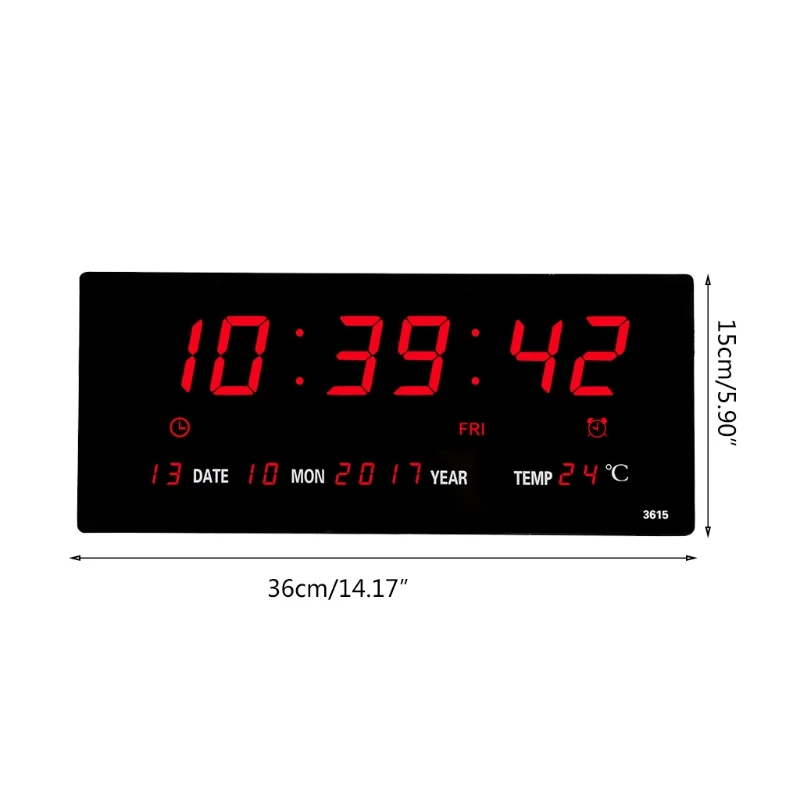 Temperature Humidity Date Digital Display Wall Hanging Clock Intelligent LED Electronic Desktop Table Alarm Clock Timing
Temperature Humidity Date Digital Display Wall Hanging Clock Intelligent LED Electronic Desktop Table Alarm Clock Timing