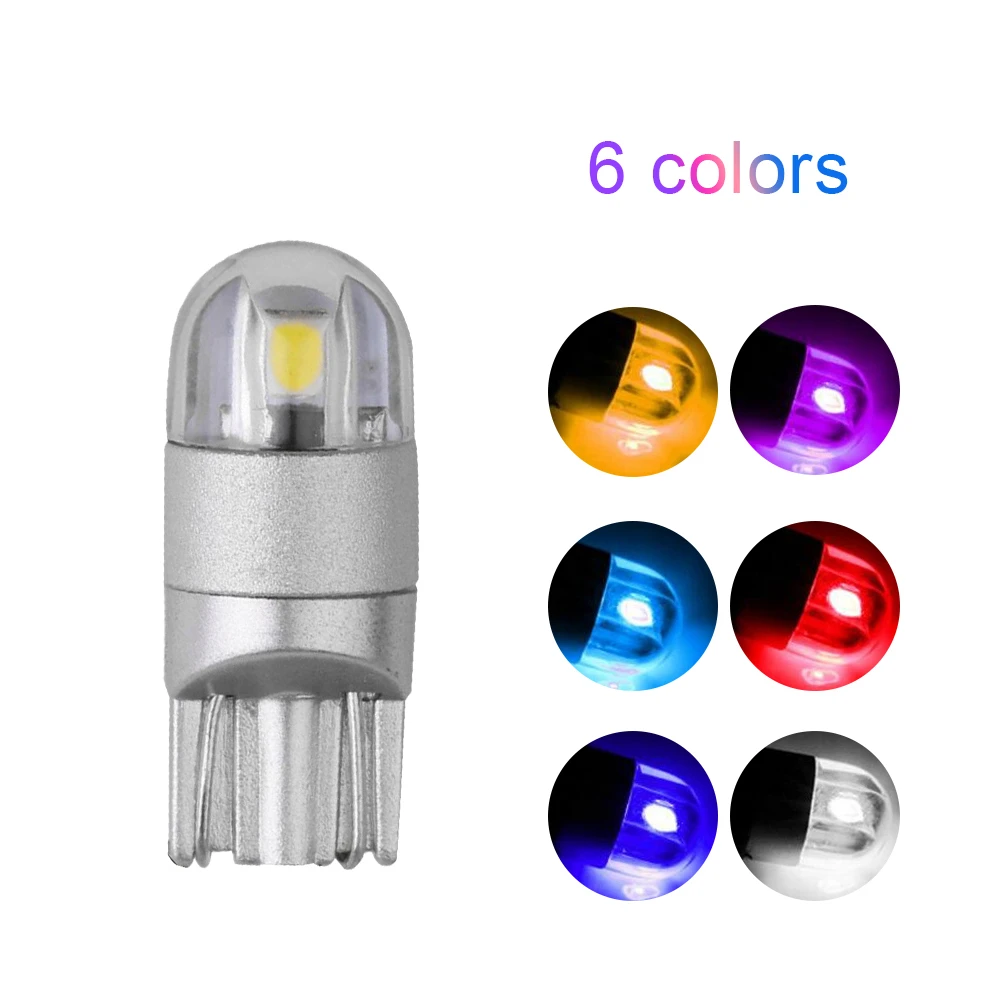50 шт. T10 светодиодный 3030 2 SMD W5W Canbus 194 168 Автомобильный габаритный фонарь для чтения