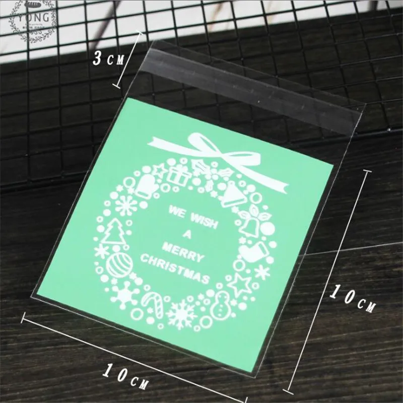 100PCS Fresh Baked Packaging Four-Color Christmas Wreath Biscuit Bag Ginge Bread Cookie Gift Self-Adhesive Bag HANDANWEIRAN
100PCS Fresh Baked Packaging Four-Color Christmas Wreath Biscuit Bag Ginge Bread Cookie Gift Self-Adhesive Bag HANDANWEIRAN