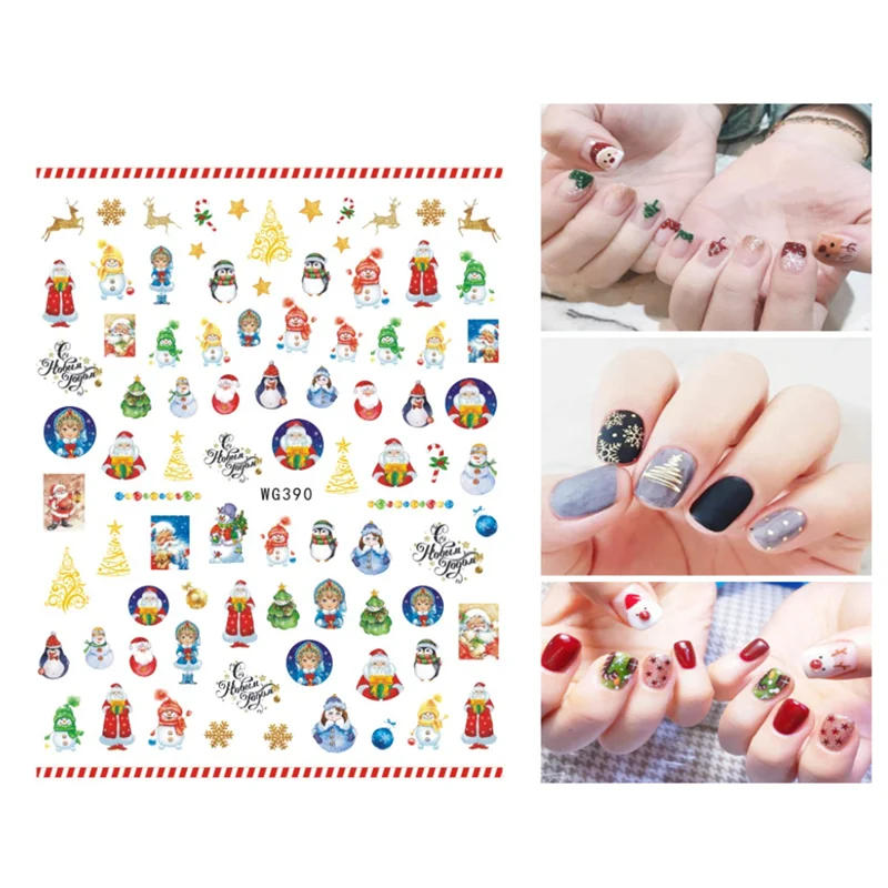 10PCS 3D Christmas Style Nail Art Sticker Cartoon Santa Snowman Elk Adhesive Nail Art Decal Manual DIY Nail Slider
10PCS 3D Christmas Style Nail Art Sticker Cartoon Santa Snowman Elk Adhesive Nail Art Decal Manual DIY Nail Slider