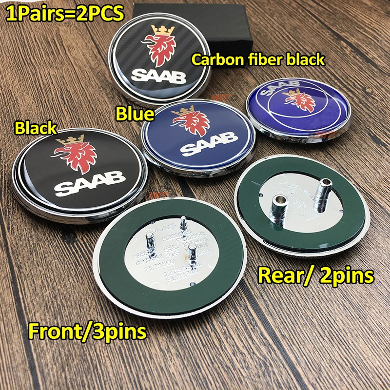 2PCS/pair Car emblem Logo Badge For 9-3 9-5 93 95 BJ SCS 68mm 2pins/3pins 68mm Auto Front Bonnet Rear Boot badge Car Caps
2PCS/pair Car emblem Logo Badge For 9-3 9-5 93 95 BJ SCS 68mm 2pins/3pins 68mm Auto Front Bonnet Rear Boot badge Car Caps