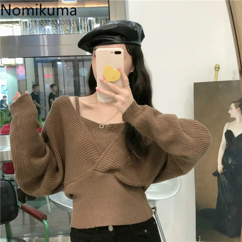Short Slim Women Pullover Knitwear Long Sleeve Korean V-neck Sexy Strapless Knitted Tops Female 2021 Spring Autumn New
Short Slim Women Pullover Knitwear Long Sleeve Korean V-neck Sexy Strapless Knitted Tops Female 2021 Spring Autumn New