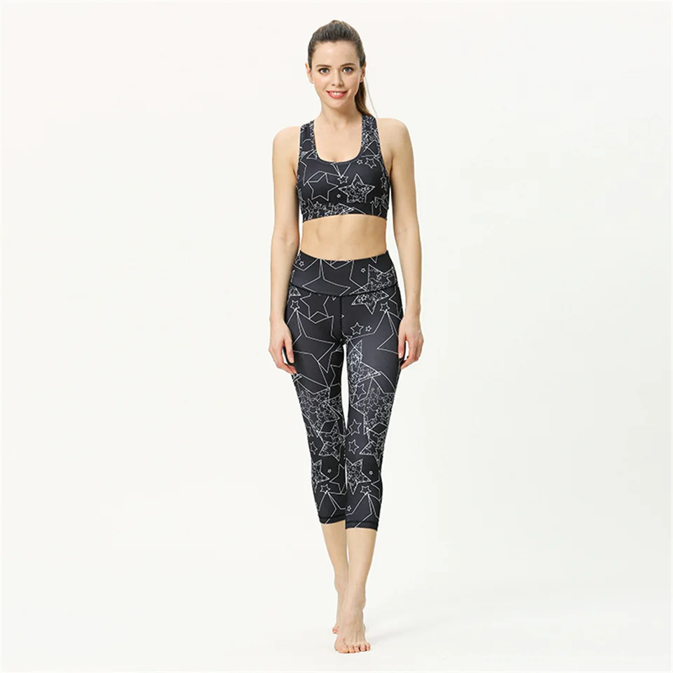 2 PCS Seamless Printed Yoga Clothing Suit Fitness Workout High Waist Cropped Leggings Backless Bra Top Sportswear Set
2 PCS Seamless Printed Yoga Clothing Suit Fitness Workout High Waist Cropped Leggings Backless Bra Top Sportswear Set