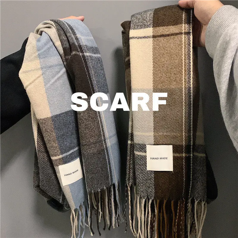 Winter Plaid Knitted Scarf Women 2021 Fashion Tassel Cashmere Foulard Warm Shawls Wraps Pashmina Neck Scarves Blanket
Winter Plaid Knitted Scarf Women 2021 Fashion Tassel Cashmere Foulard Warm Shawls Wraps Pashmina Neck Scarves Blanket