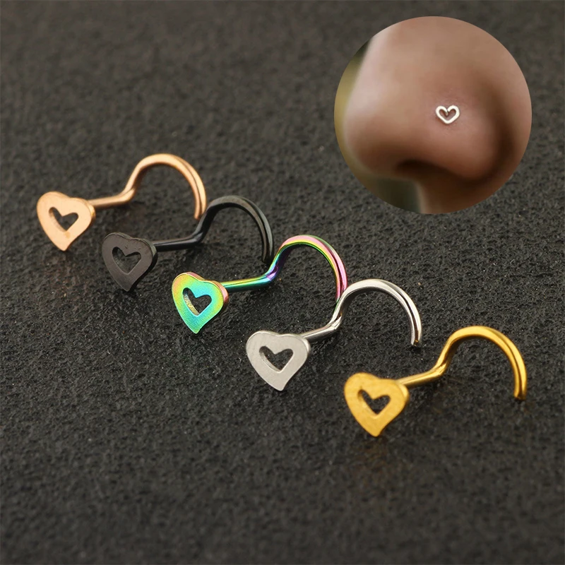 Heart Shape Piercing Nose Rings Stainless Steel Nose Piercing Jewelry For Women Girls Fashion Jewelry Simple Piercing Nose Ring
Heart Shape Piercing Nose Rings Stainless Steel Nose Piercing Jewelry For Women Girls Fashion Jewelry Simple Piercing Nose Ring