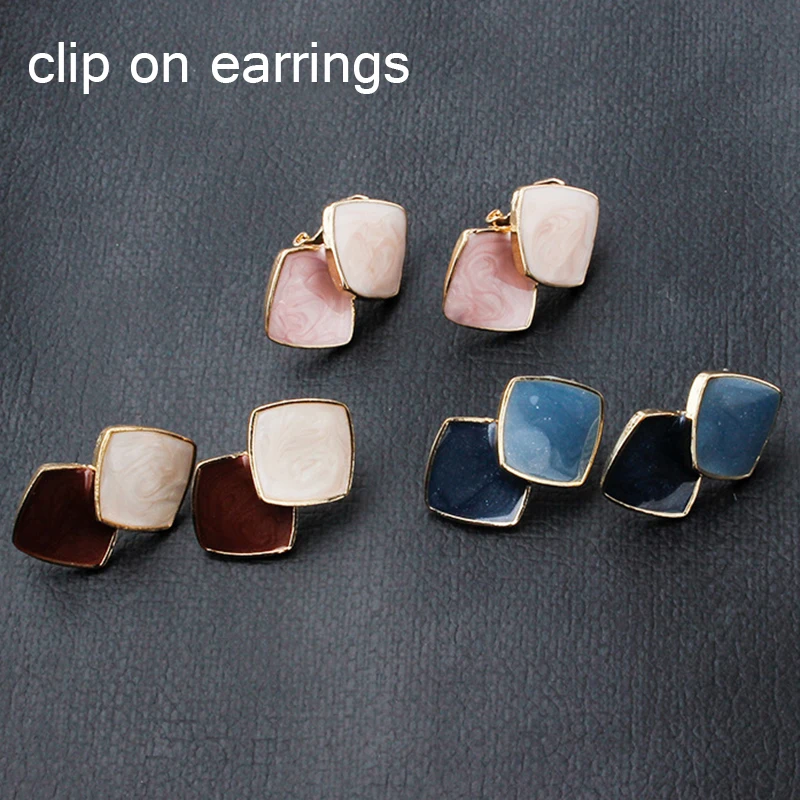 2021 Various Geometric Square Heart Pearlescent Enamel Clip on Earrings for Non Pierced Women Earrings Trend Aretes De Mujer
2021 Various Geometric Square Heart Pearlescent Enamel Clip on Earrings for Non Pierced Women Earrings Trend Aretes De Mujer