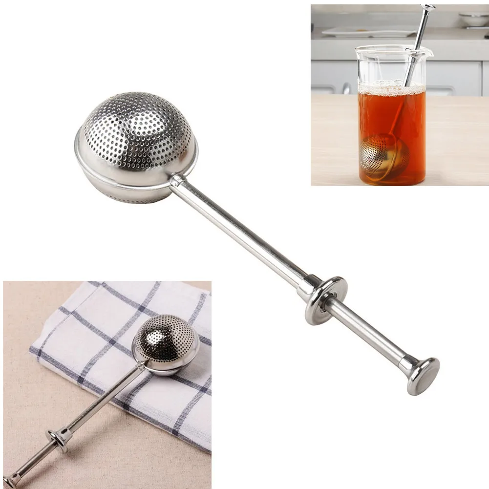 Stainless Steel Tea Infuser Ball Shape Tea Infuser Strainer Push Style Tea Filters with Handle for Loose Leaf Tea For Home
Stainless Steel Tea Infuser Ball Shape Tea Infuser Strainer Push Style Tea Filters with Handle for Loose Leaf Tea For Home