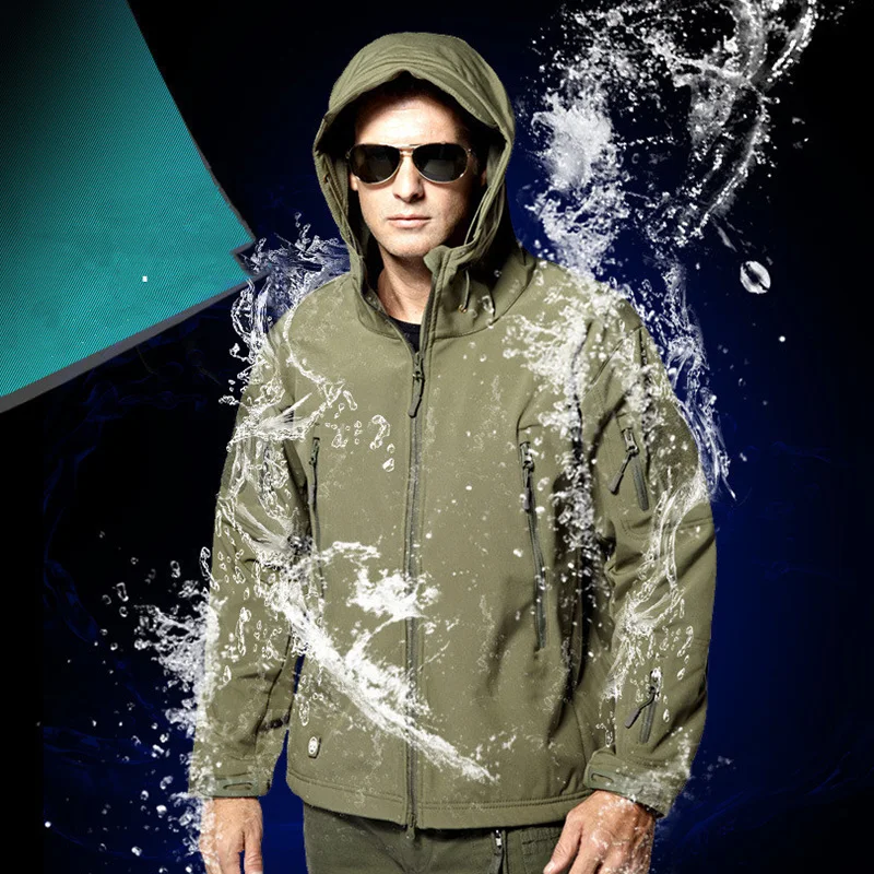Men's Outdoor Mountain Waterproof Windproof Softshell Ski Hooded Jacket Rain Coat Hunting Clothes Hiking Jacket
Men's Outdoor Mountain Waterproof Windproof Softshell Ski Hooded Jacket Rain Coat Hunting Clothes Hiking Jacket