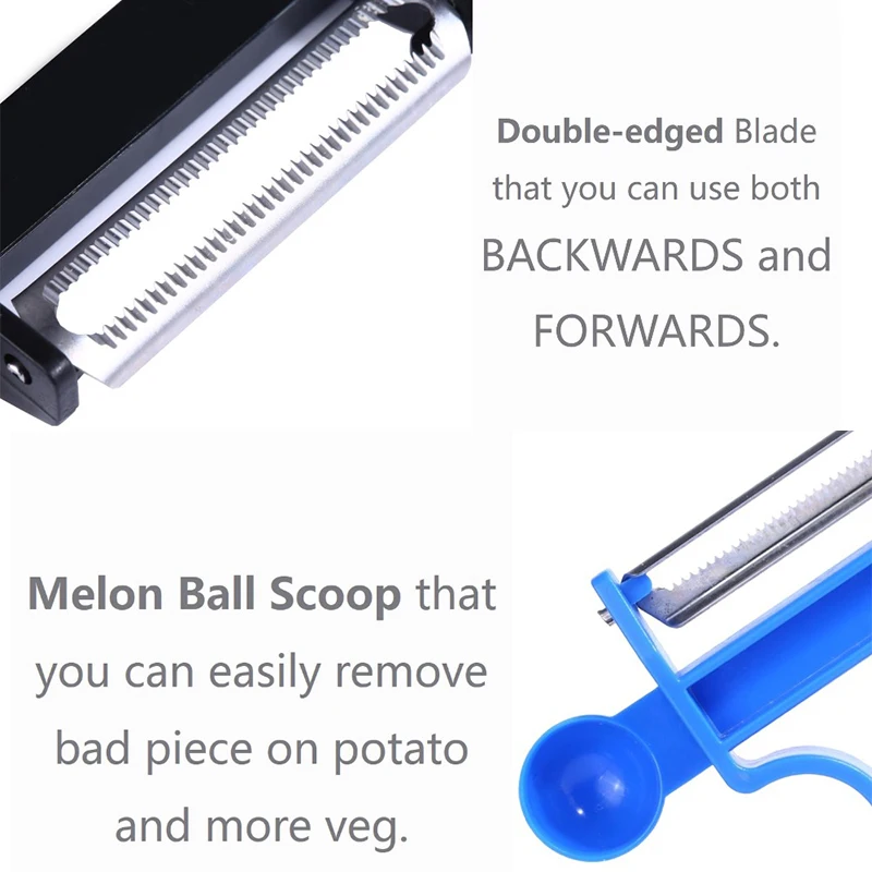 Vegetable Peeler Multi-function Fruit Zesters Plastic Handle Pulp Separator Apple Scraper Potato Slicer Tools | Дом и сад