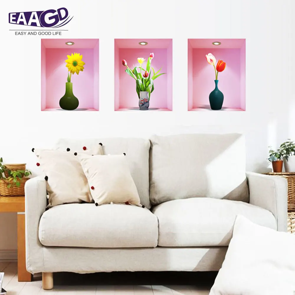 3Pcs/Set 3D Vase Removable Wall Mural Decals Stickers - Adhesive Wall Decal Sticker for Bedroom Living Kids Rooms Decor DIY
3Pcs/Set 3D Vase Removable Wall Mural Decals Stickers - Adhesive Wall Decal Sticker for Bedroom Living Kids Rooms Decor DIY