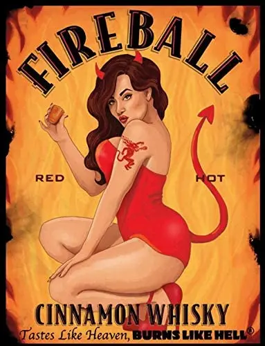 Fireball Tin Metal Sign Wall Decor Fun Decoration for Home Kitchen Bar Room Garage Vintage Retro Poster Plaque 12"x8" Inch
Fireball Tin Metal Sign Wall Decor Fun Decoration for Home Kitchen Bar Room Garage Vintage Retro Poster Plaque 12"x8" Inch