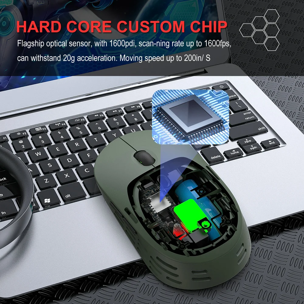 Gaming Mouse Rechargeable Wireless Mouse Silent 1600 DPI Ergonomic RGB LED Backlit 2.4G USB Receiver Mouse For Laptop Computer
Gaming Mouse Rechargeable Wireless Mouse Silent 1600 DPI Ergonomic RGB LED Backlit 2.4G USB Receiver Mouse For Laptop Computer