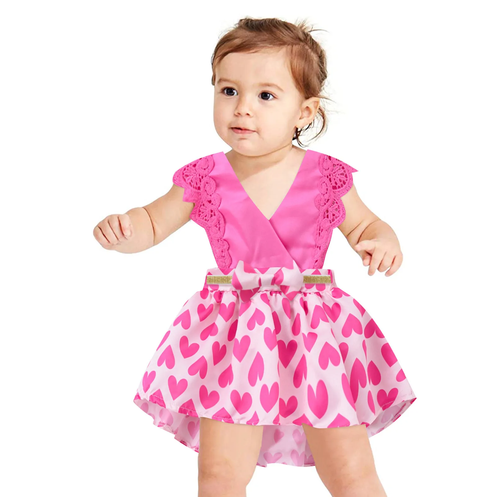 Newborn Printed Romper Skirt Climbs Toddler Kids Baby Girls Lace Heart Pattern Dress Romper Headbands Princess Set
Newborn Printed Romper Skirt Climbs Toddler Kids Baby Girls Lace Heart Pattern Dress Romper Headbands Princess Set