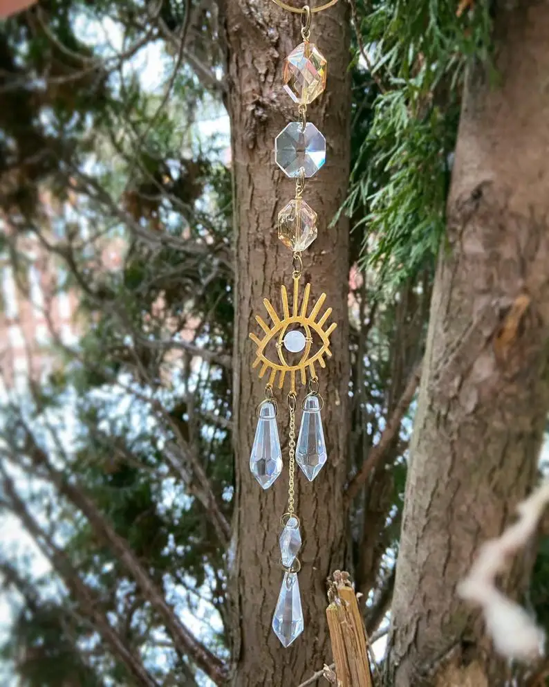 All Seeing Energies Sun Catcher Crystal Light Catcher Handmade Catcher Witchy Suncatcher Prism|rainbow Maker | Window Hanging
All Seeing Energies Sun Catcher Crystal Light Catcher Handmade Catcher Witchy Suncatcher Prism|rainbow Maker | Window Hanging