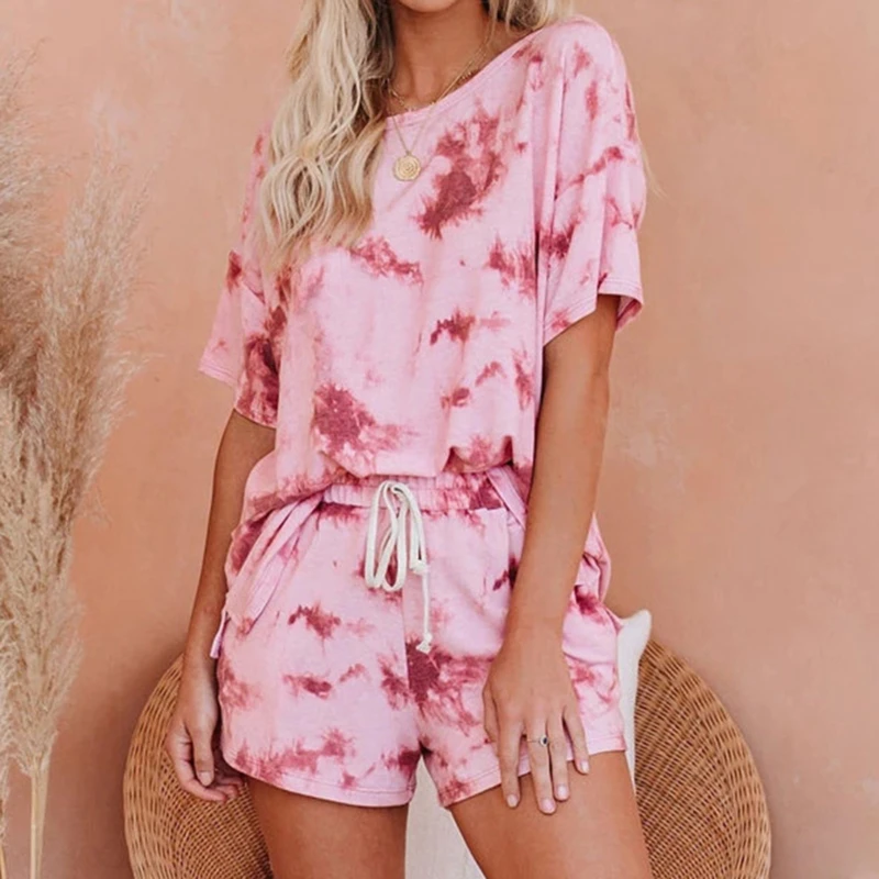 Summer Women 2 Piece Set Tie Dye Lounge Wear Set Tie Dye Tracksuit Lounge Two Piece Set Ladies Fashion Two Piece Outfits
Summer Women 2 Piece Set Tie Dye Lounge Wear Set Tie Dye Tracksuit Lounge Two Piece Set Ladies Fashion Two Piece Outfits