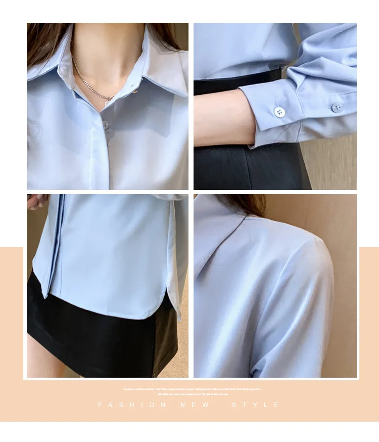 Women's Blouses Chiffon Long Sleeve Tops Polo Shirts Casual Solid Color Fashion Korean Loose Commute
Women's Blouses Chiffon Long Sleeve Tops Polo Shirts Casual Solid Color Fashion Korean Loose Commute