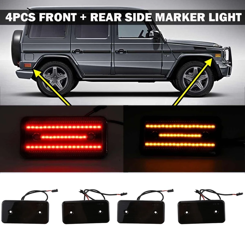 4. You have flashing LED side bumper lights for Mercedes Benz w463 G-class G500 G550 G55 g63 AMG 2002-2014 black
4. You have flashing LED side bumper lights for Mercedes Benz w463 G-class G500 G550 G55 g63 AMG 2002-2014 black
